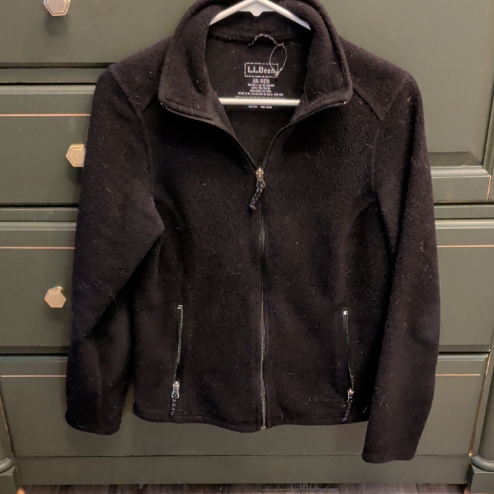 L.L. Bean Women's Black Teddy Jacket